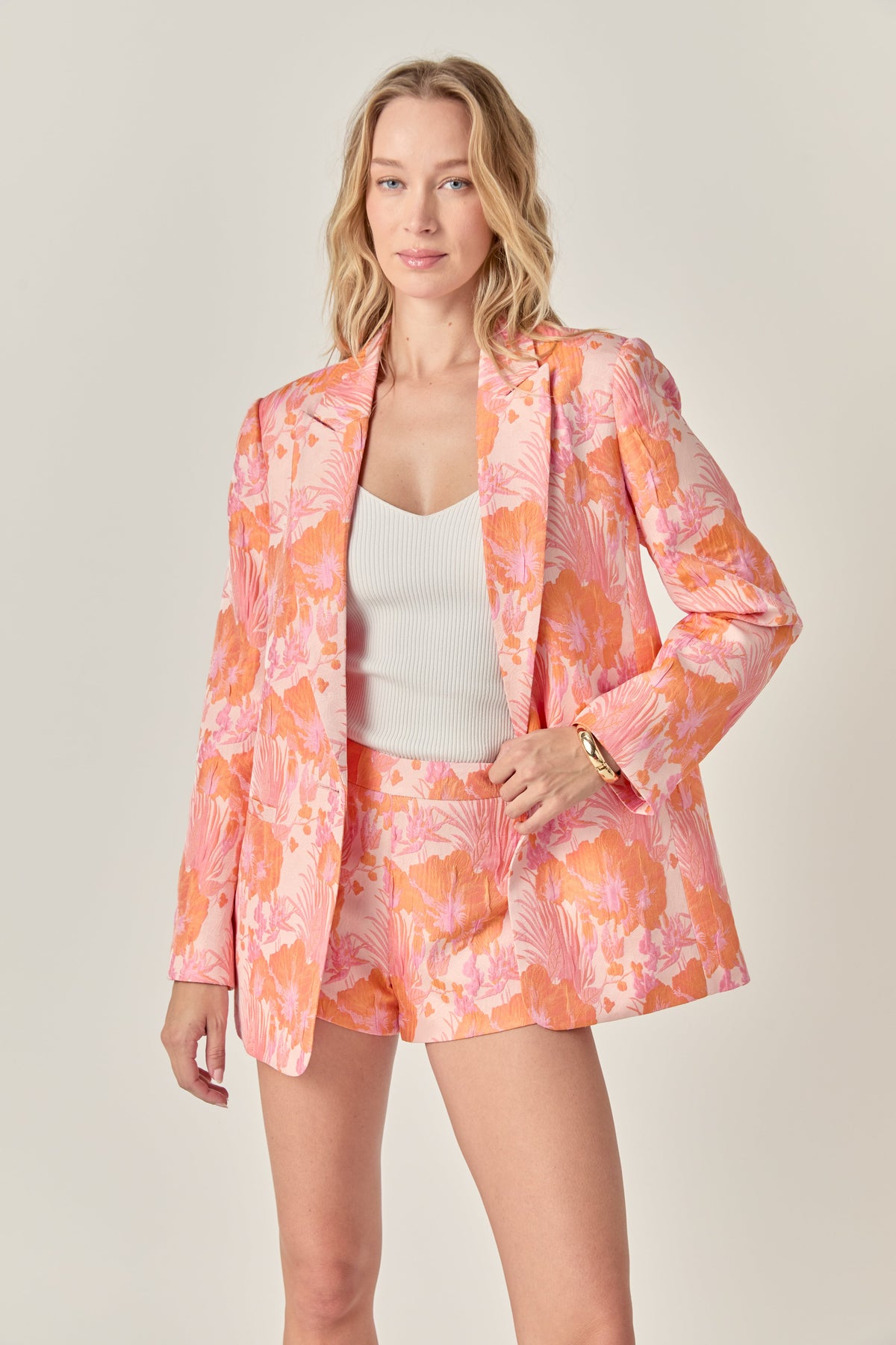 Endless Rose Sale | Floral Jacquard Blazer
