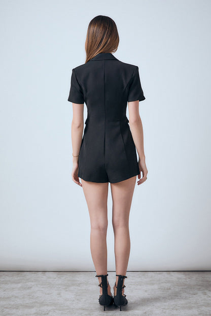 Endless Rose Best Price | Short Sleeve Blazer Romper