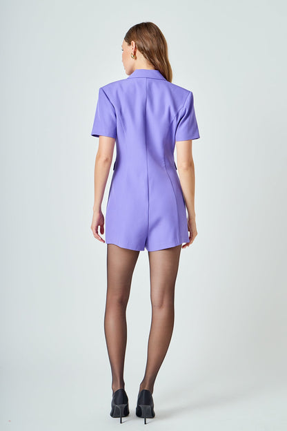 Endless Rose Best Price | Short Sleeve Blazer Romper