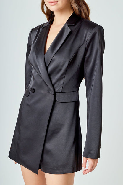 Endless Rose Best Price | Satin Blazer Romper