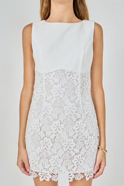 Endless Rose Essential | Lace Combo Mini Dress