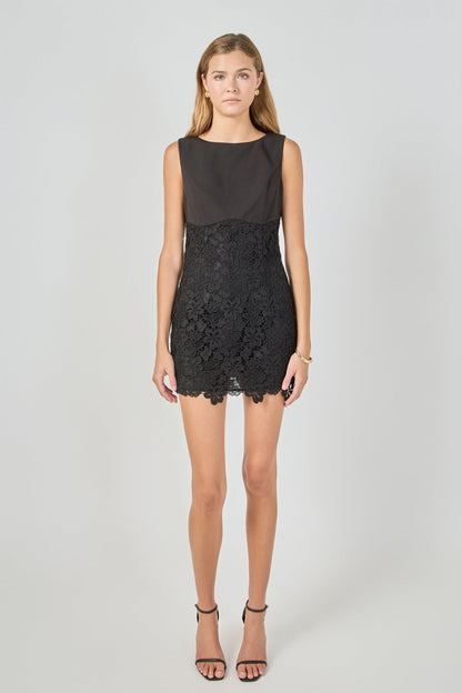 Endless Rose Essential | Lace Combo Mini Dress
