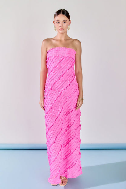 Endless Rose Sale | Juliette Strapless Ruffled Maxi Dress