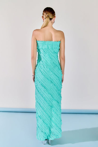 Endless Rose Sale | Juliette Strapless Ruffled Maxi Dress