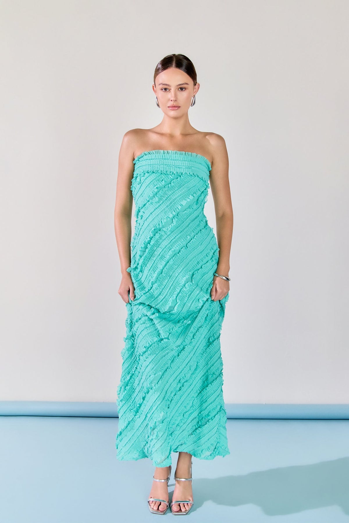 Endless Rose Sale | Juliette Strapless Ruffled Maxi Dress