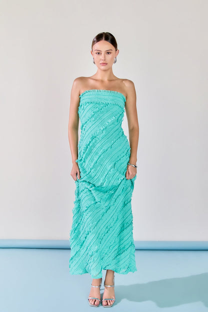 Endless Rose Sale | Juliette Strapless Ruffled Maxi Dress
