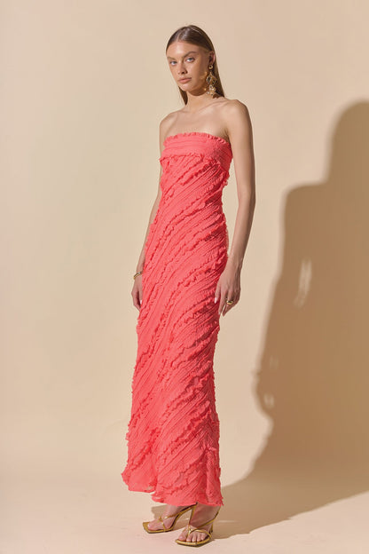 Endless Rose Sale | Juliette Strapless Ruffled Maxi Dress