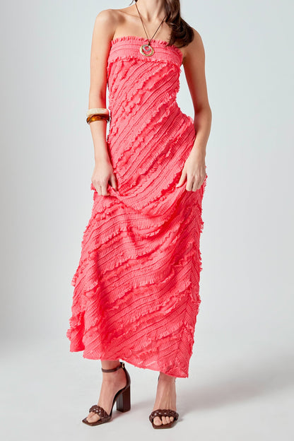 Endless Rose Sale | Juliette Strapless Ruffled Maxi Dress