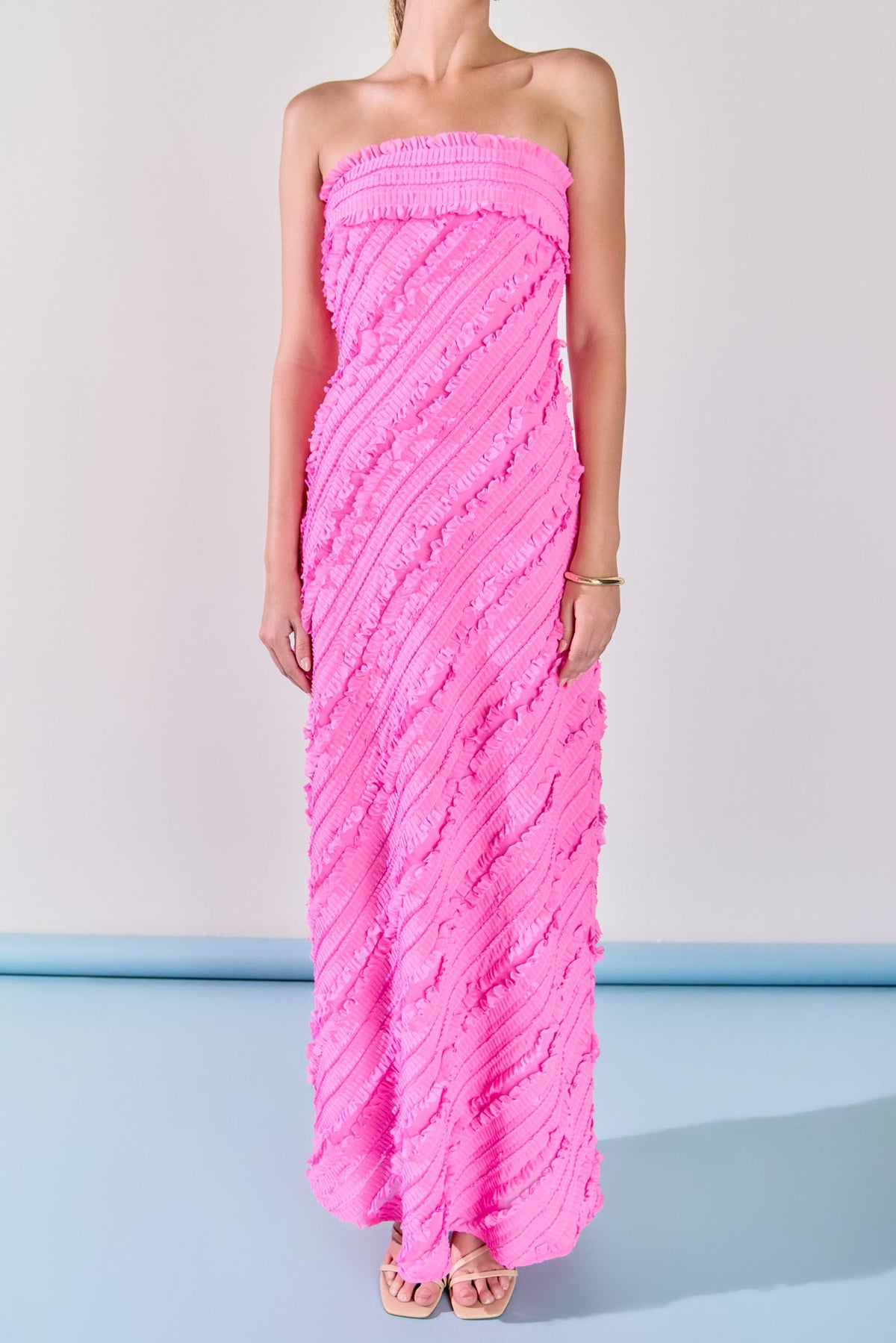 Endless Rose Sale | Juliette Strapless Ruffled Maxi Dress