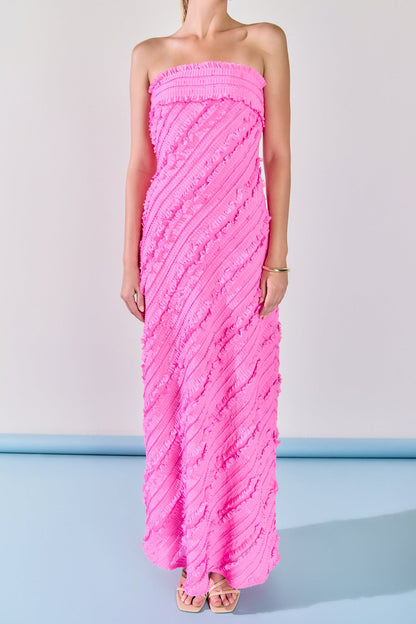 Endless Rose Sale | Juliette Strapless Ruffled Maxi Dress