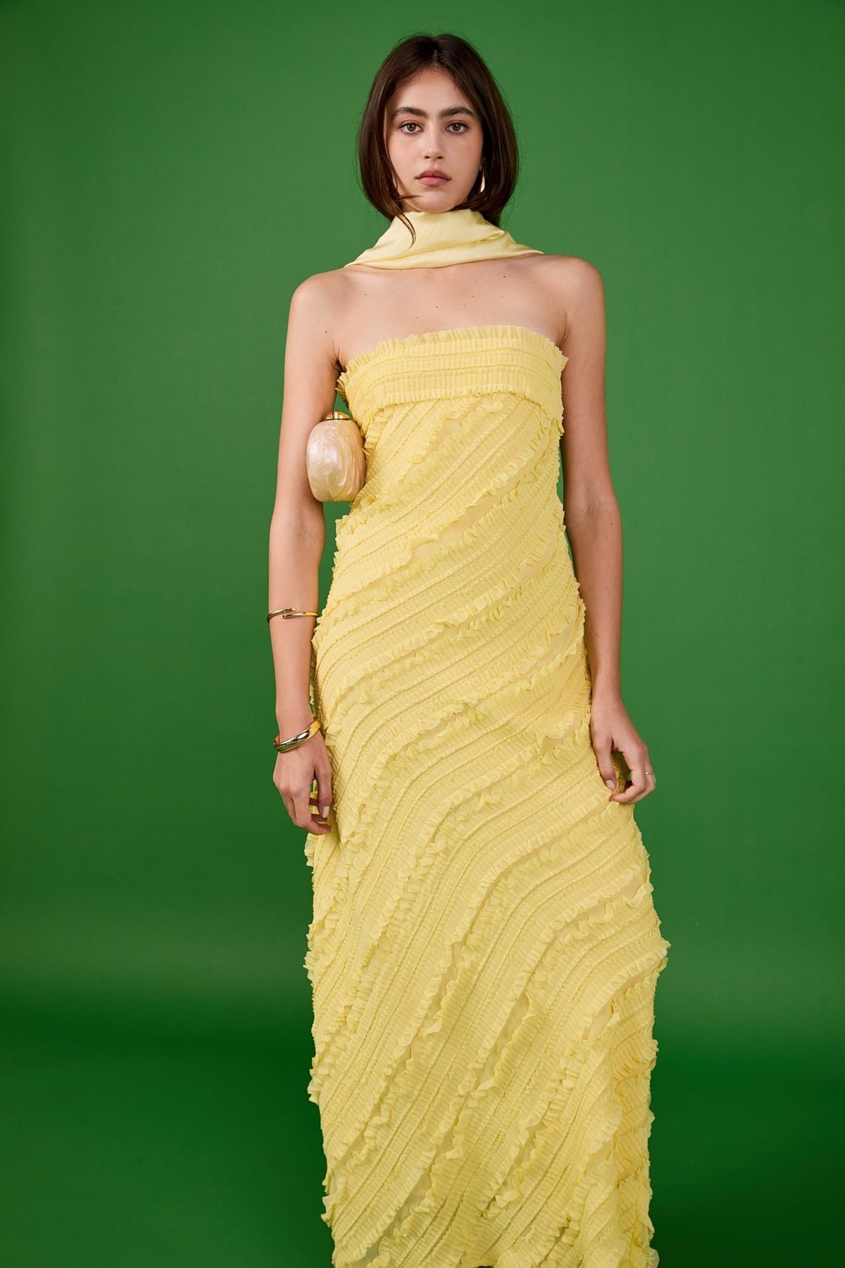 Endless Rose Sale | Juliette Strapless Ruffled Maxi Dress
