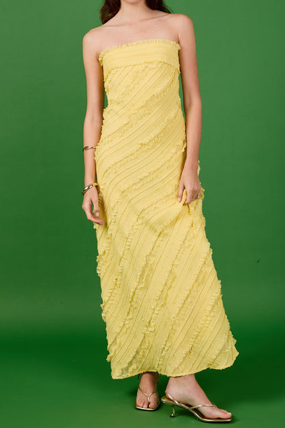 Endless Rose Sale | Juliette Strapless Ruffled Maxi Dress