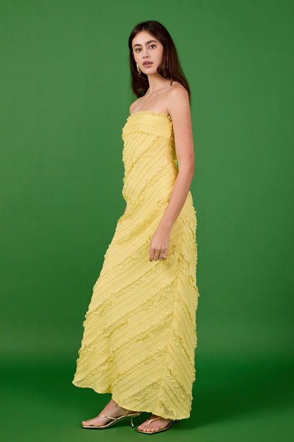 Endless Rose Sale | Juliette Strapless Ruffled Maxi Dress