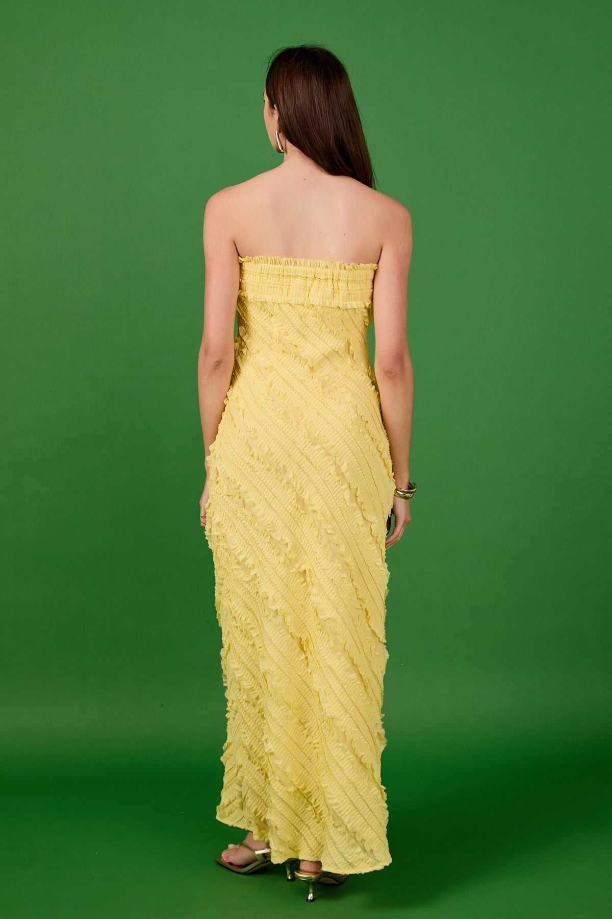 Endless Rose Sale | Juliette Strapless Ruffled Maxi Dress