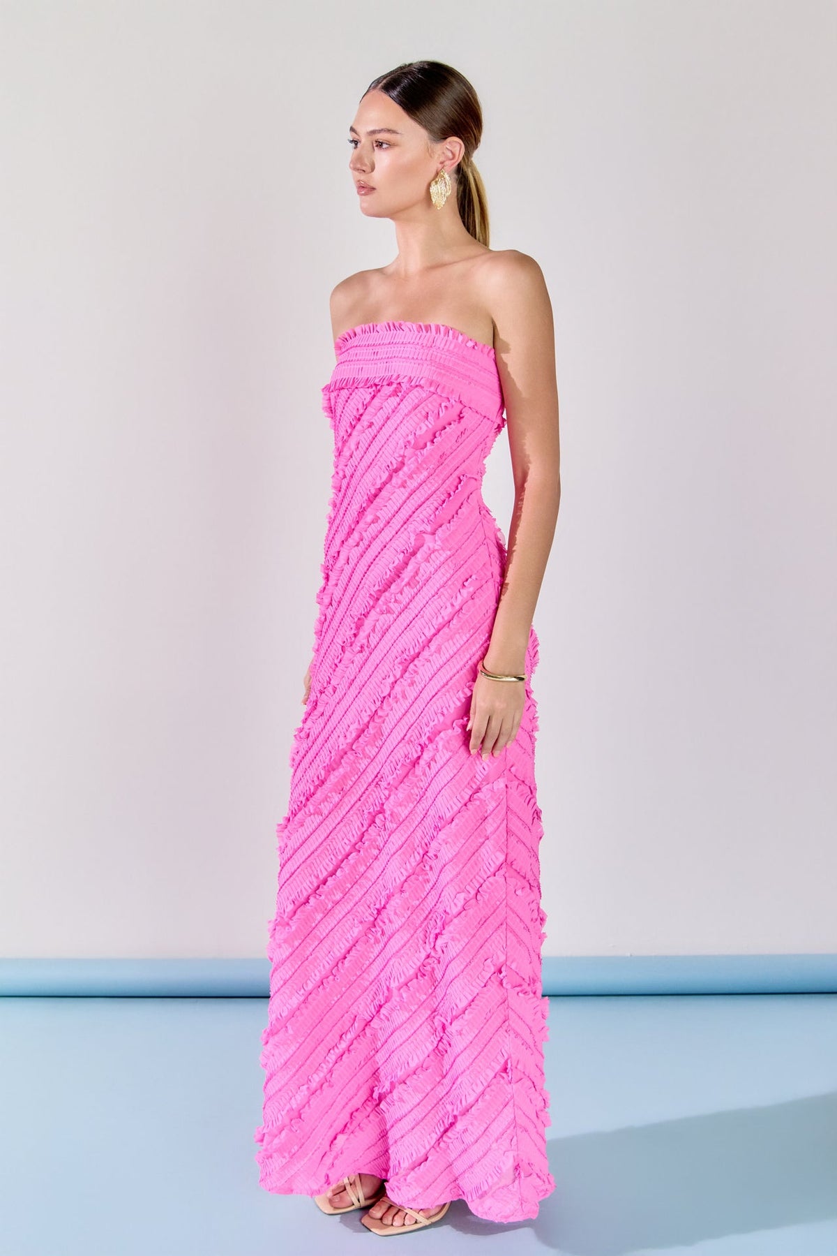 Endless Rose Sale | Juliette Strapless Ruffled Maxi Dress