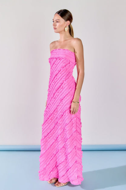 Endless Rose Sale | Juliette Strapless Ruffled Maxi Dress