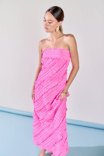 Endless Rose Sale | Juliette Strapless Ruffled Maxi Dress