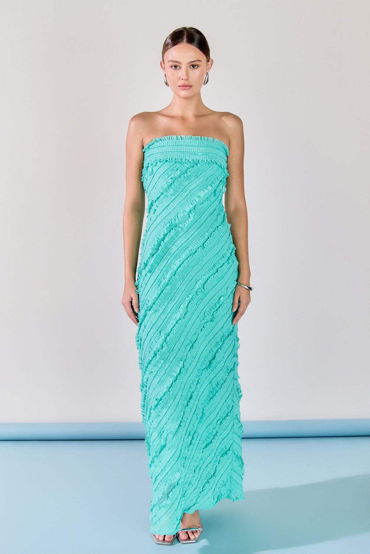 Endless Rose Sale | Juliette Strapless Ruffled Maxi Dress