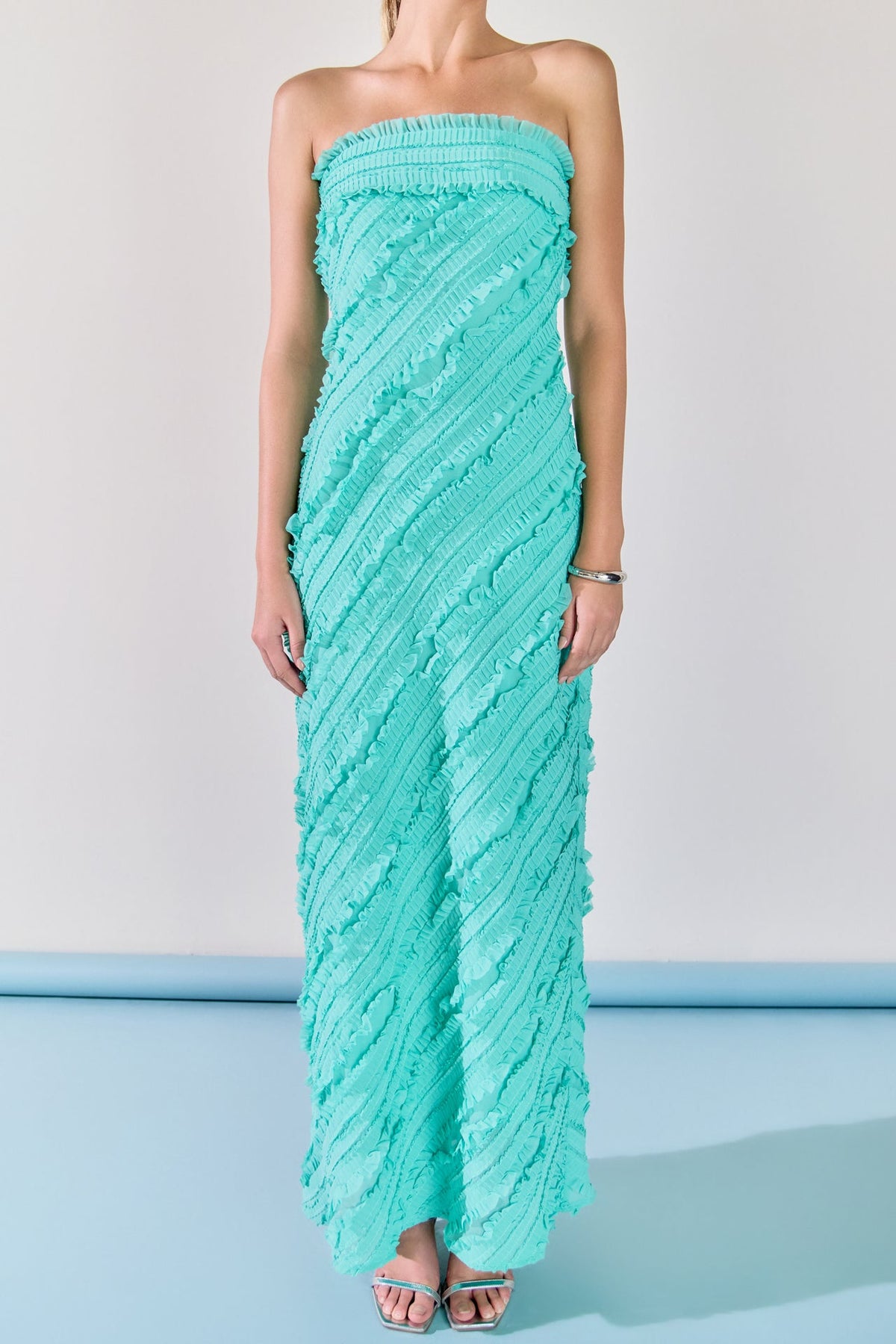 Endless Rose Sale | Juliette Strapless Ruffled Maxi Dress