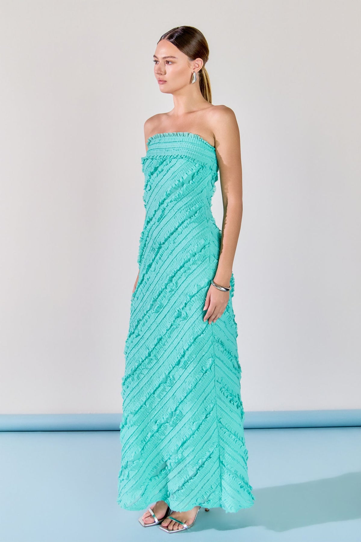 Endless Rose Sale | Juliette Strapless Ruffled Maxi Dress