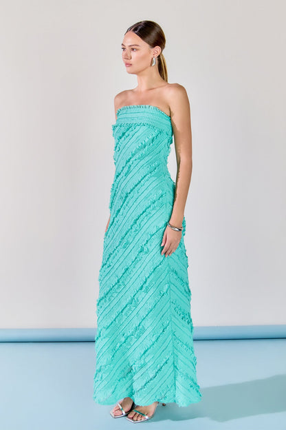 Endless Rose Sale | Juliette Strapless Ruffled Maxi Dress
