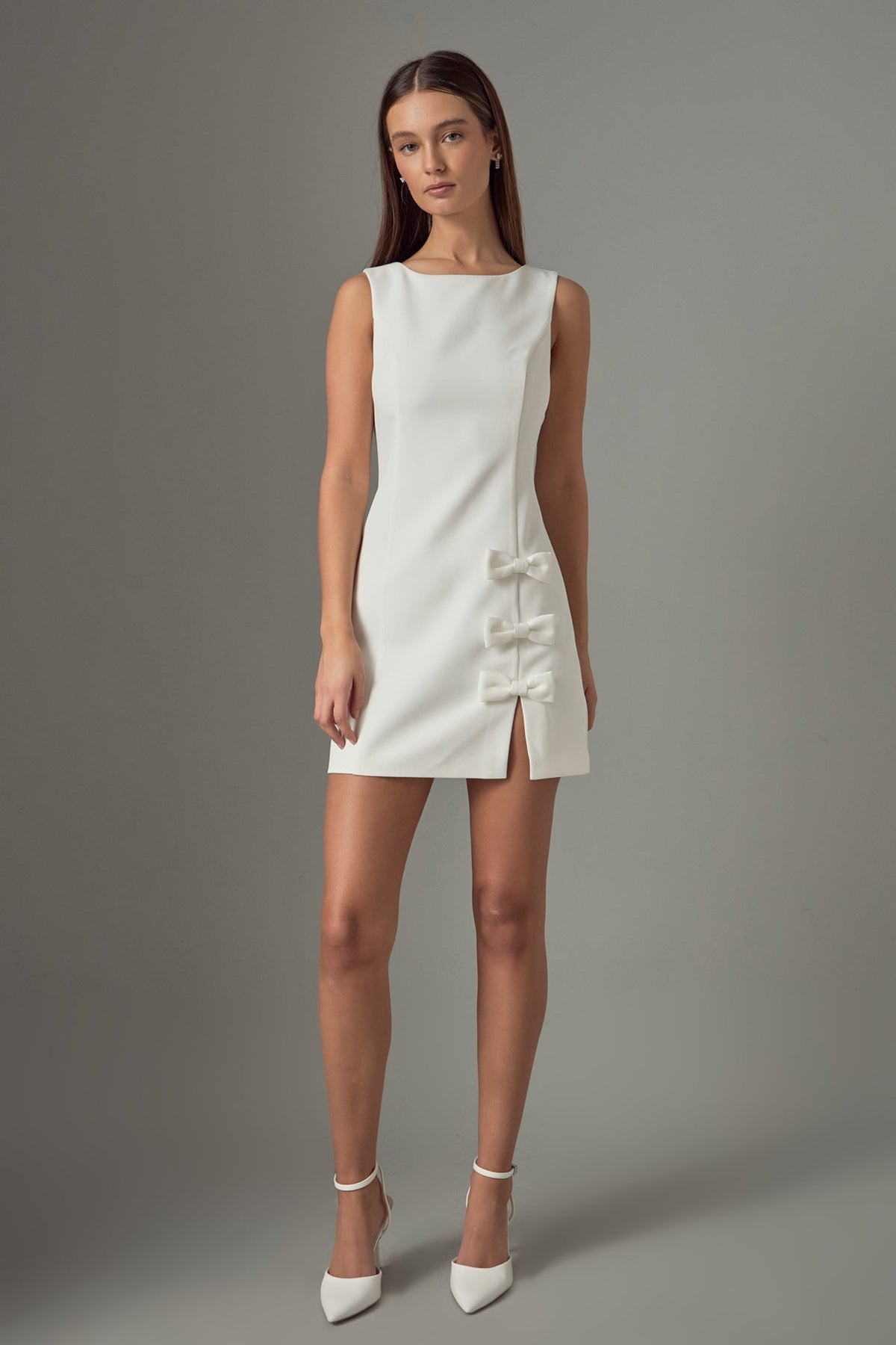 Endless Rose Essential | Bow Slit Mini Dress