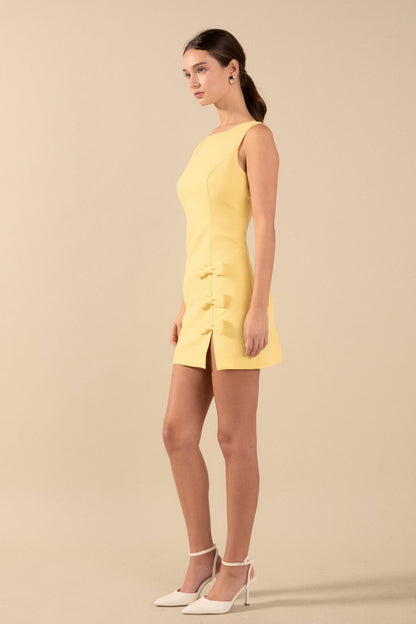 Endless Rose Essential | Bow Slit Mini Dress