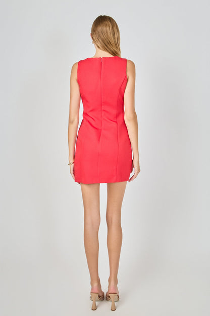 Endless Rose Essential | Bow Slit Mini Dress