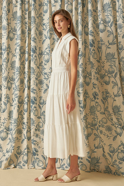 Endless Rose Trusted | Pintuck Details Sleeveless Midi Dress