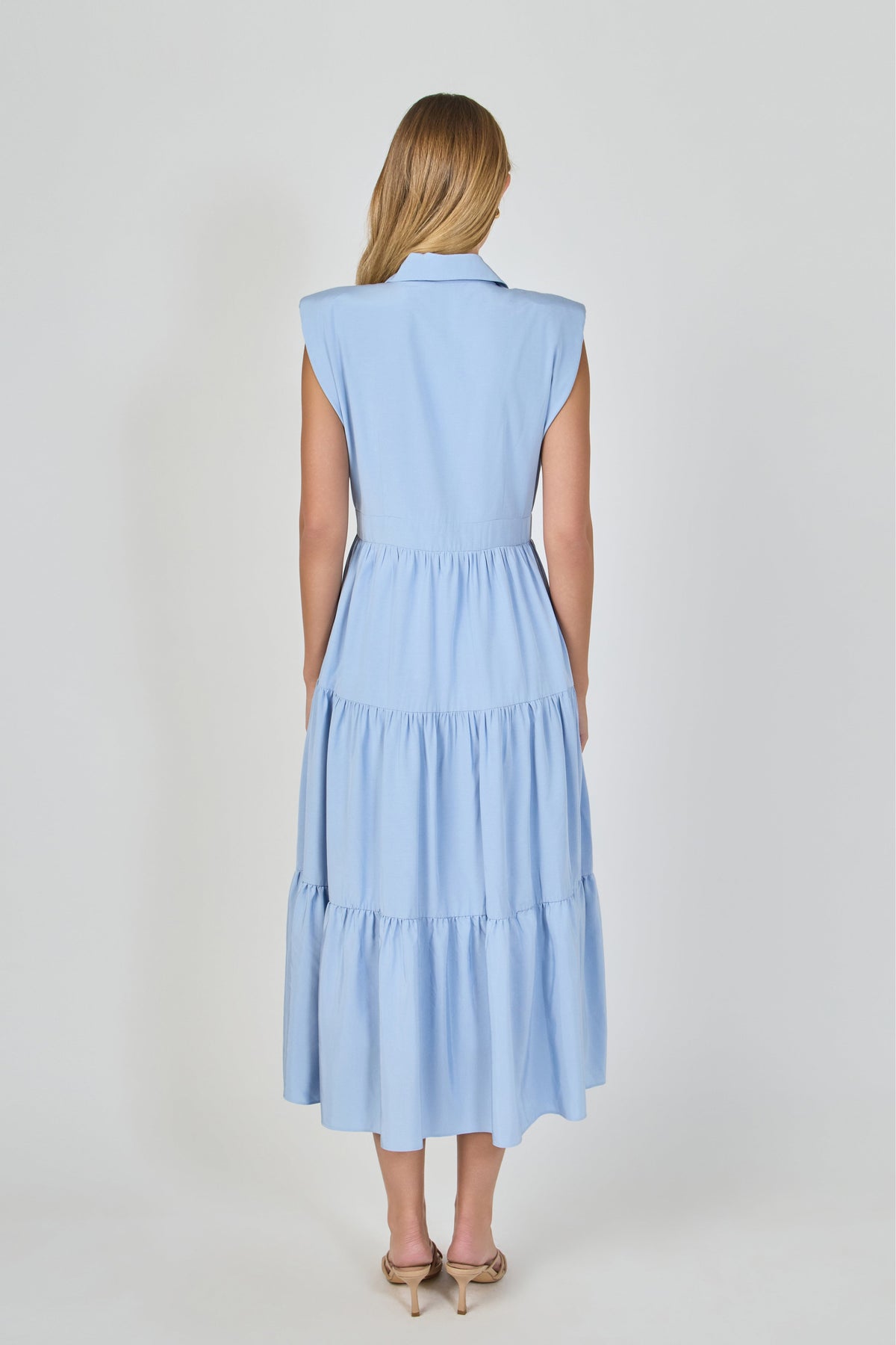 Endless Rose Trusted | Pintuck Details Sleeveless Midi Dress