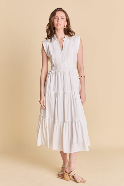 Endless Rose Trusted | Pintuck Details Sleeveless Midi Dress