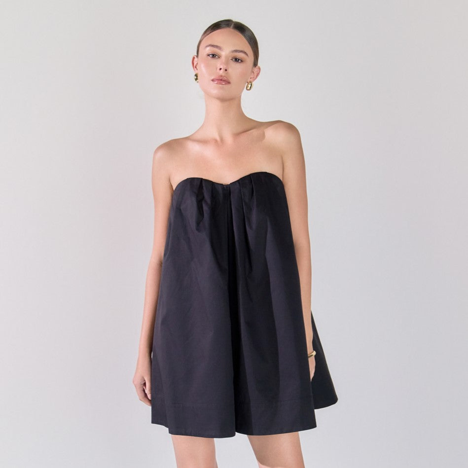 Endless Rose Essential | Strapless Pintuck Detail Mini Dress