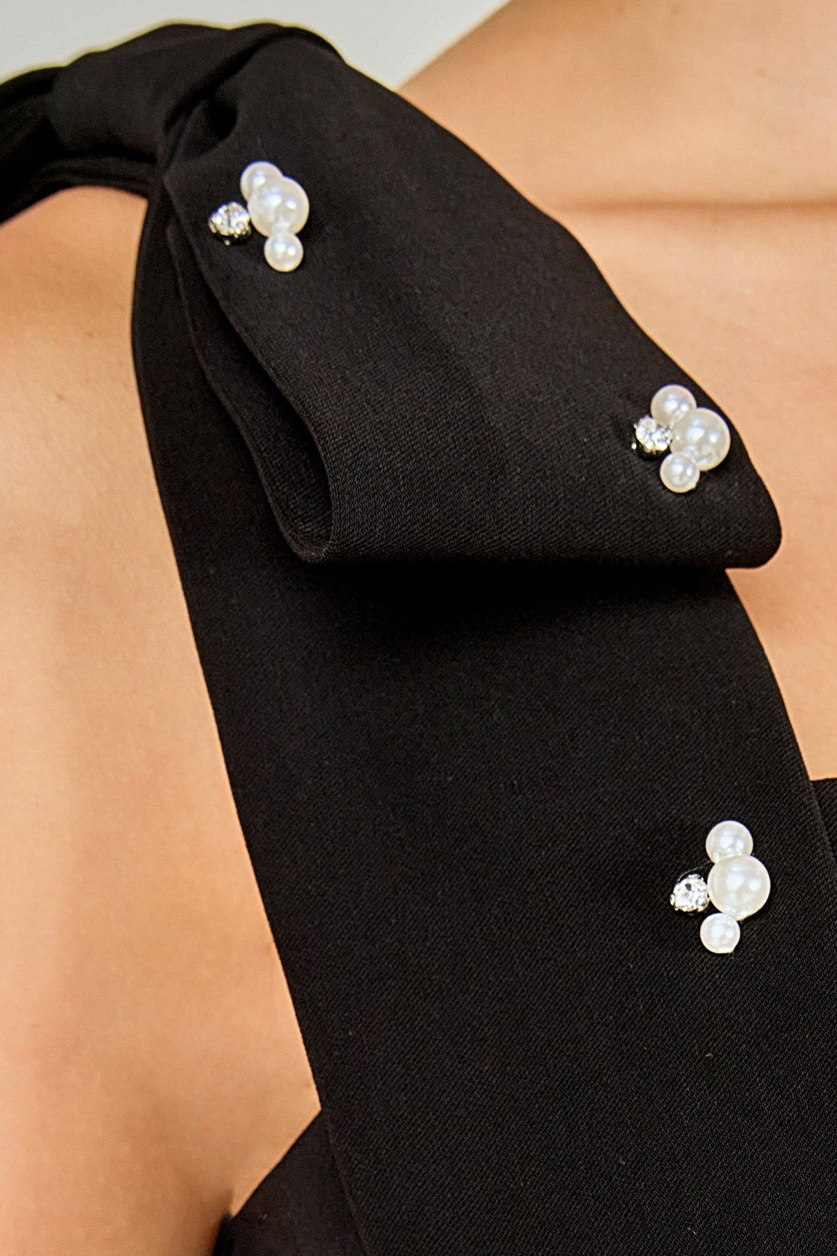 Endless Rose Exclusive | Mini Dress With Rhinestone & Pearl Embellished Bow