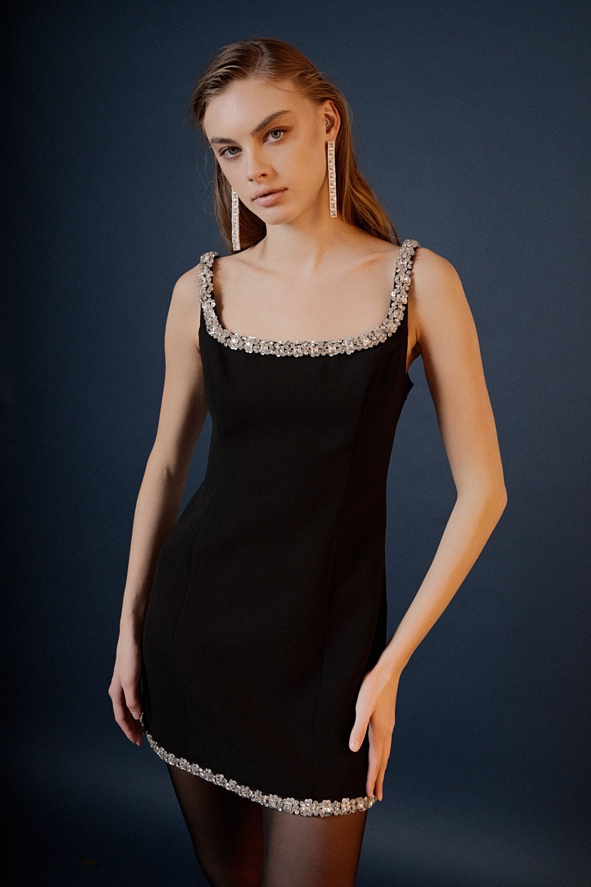 Endless Rose Value | Alessia Rhinestone Tape Mini Dress