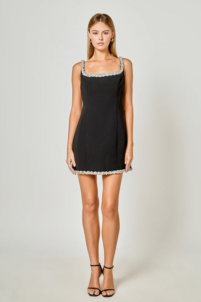 Endless Rose Value | Alessia Rhinestone Tape Mini Dress