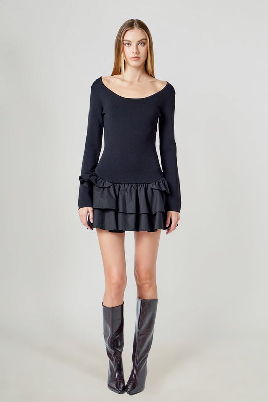 Endless Rose Essential | Combo Mixed Tiered Mini Dress