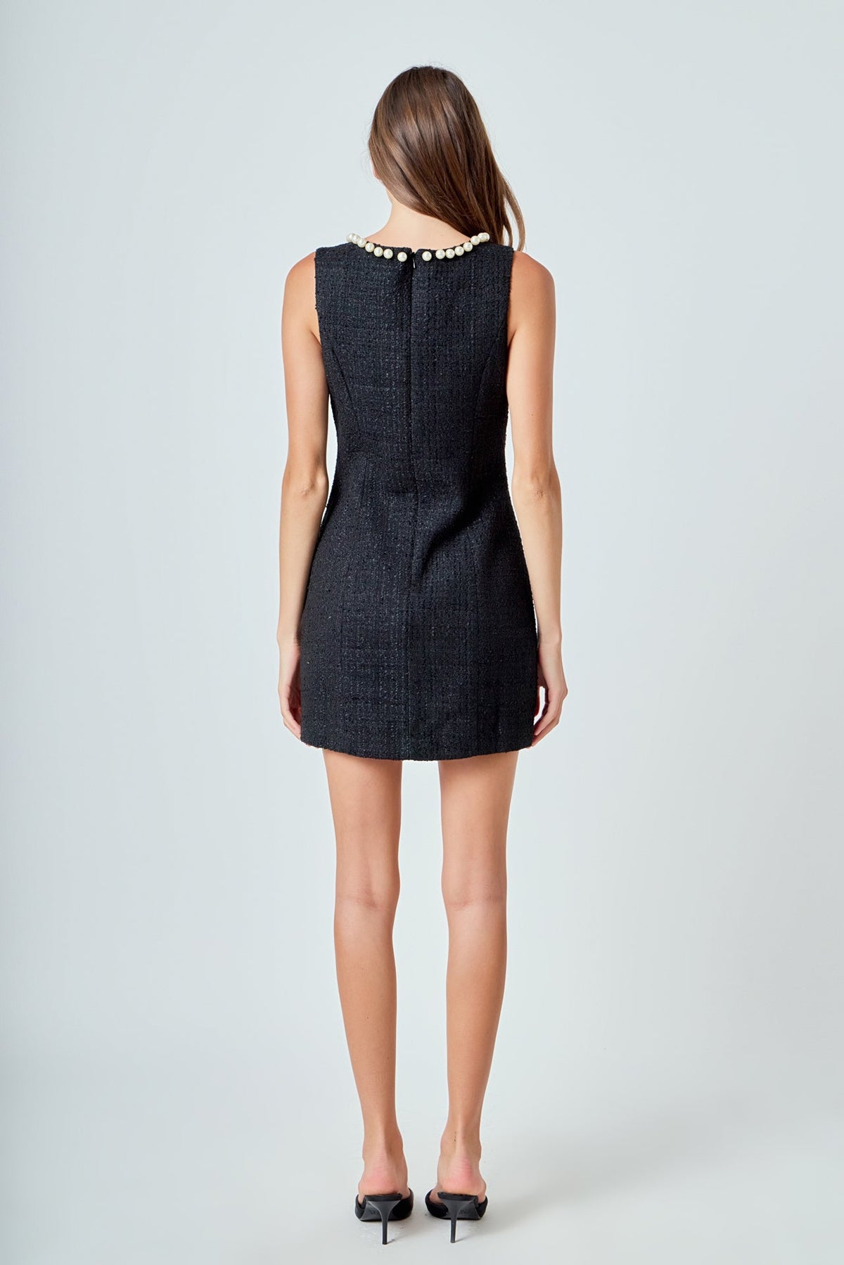 Endless Rose Customer Favorite | Pearl Accented Cutout Mini Dress