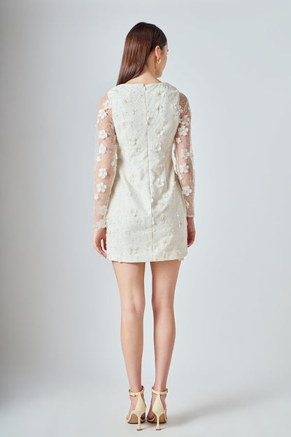 Endless Rose Smart Buy | Beaded Overlay Floral Mini Dress