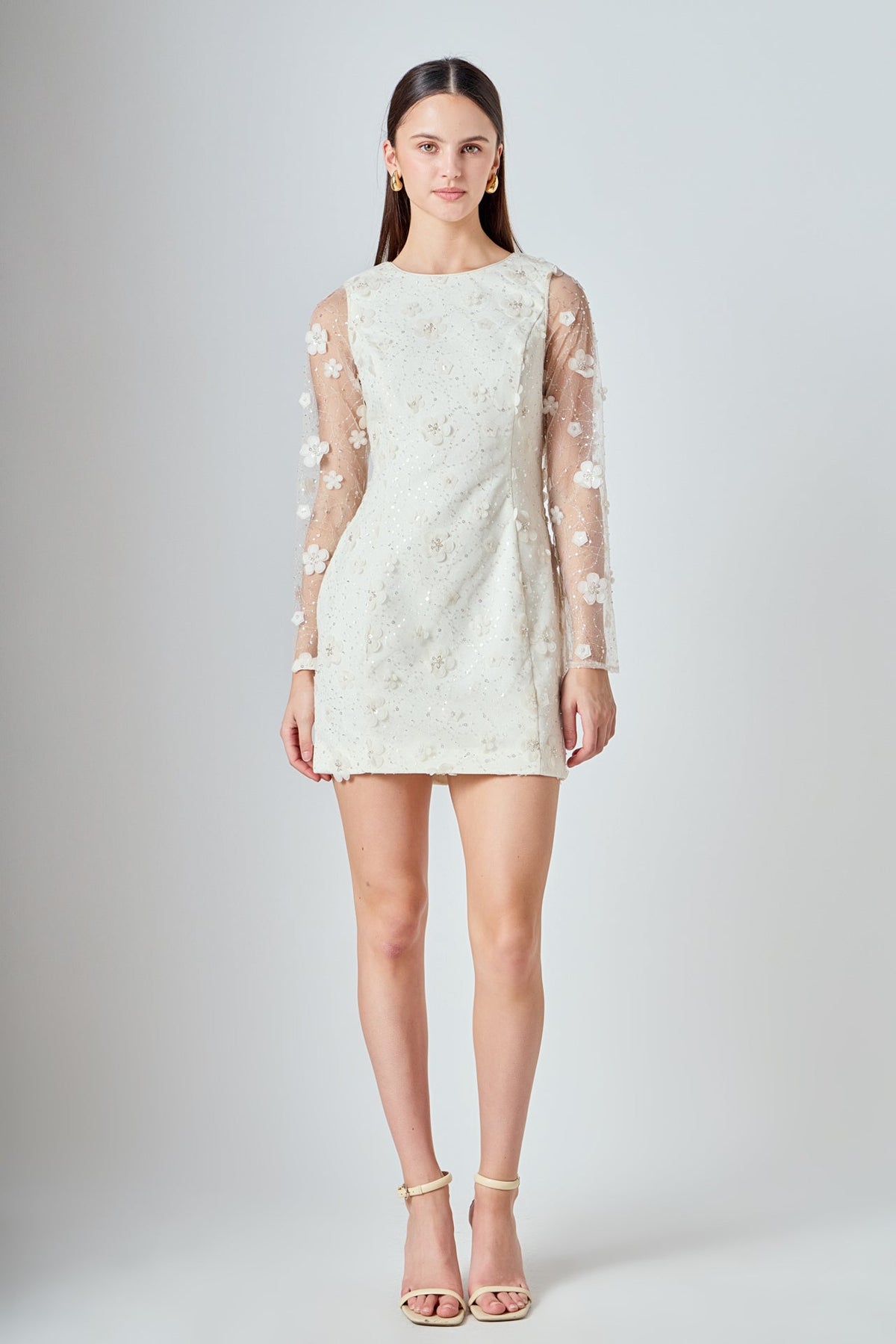 Endless Rose Smart Buy | Beaded Overlay Floral Mini Dress