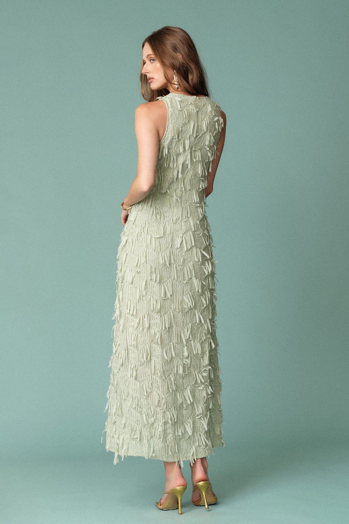Endless Rose Featured | Textured Sleeveless Maxi Dress
