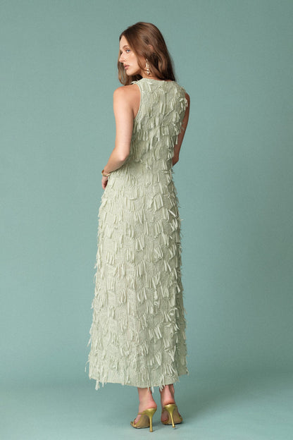 Endless Rose Featured | Textured Sleeveless Maxi Dress