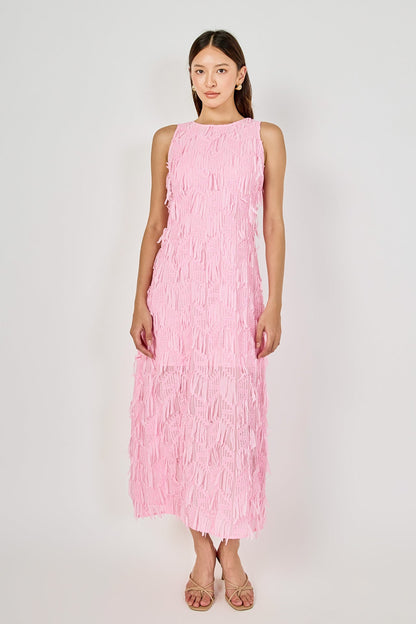 Endless Rose Featured | Textured Sleeveless Maxi Dress
