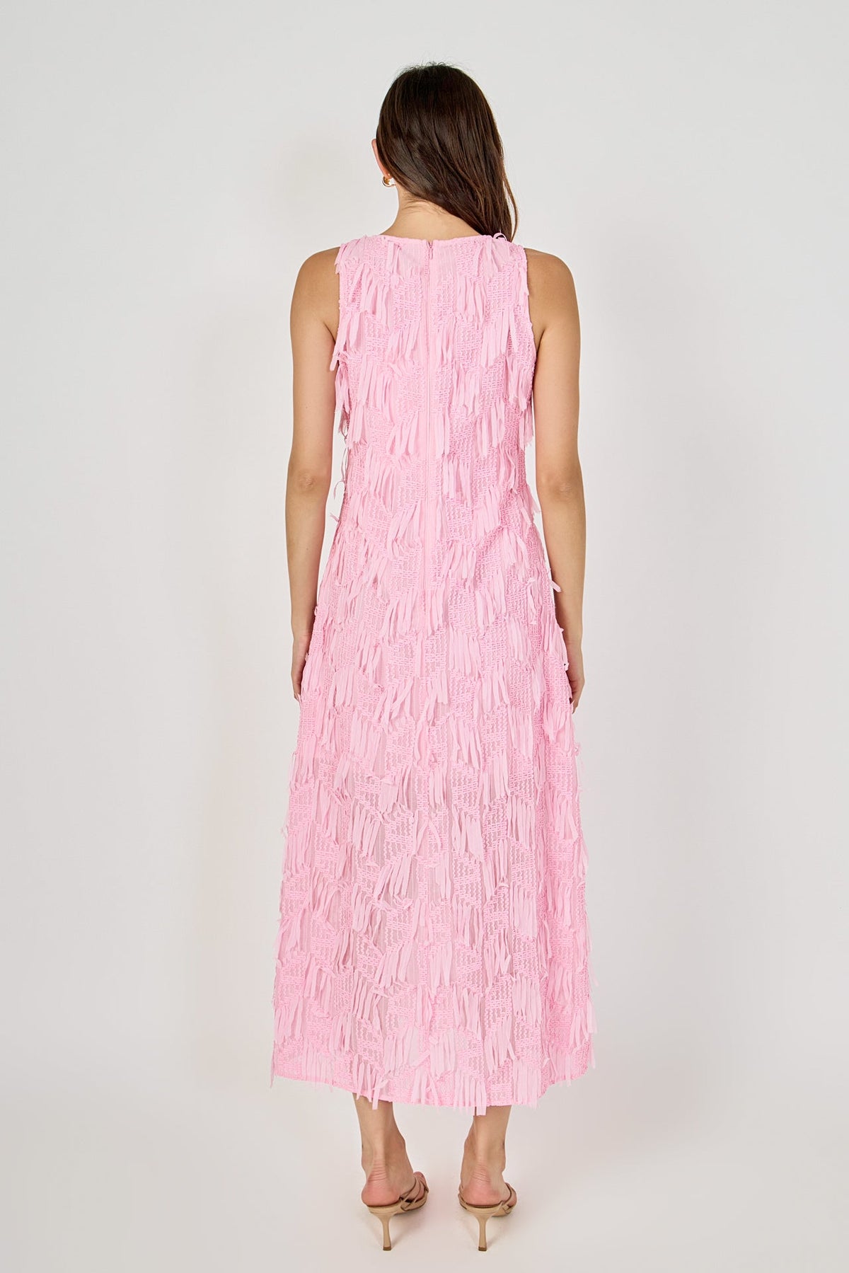 Endless Rose Featured | Textured Sleeveless Maxi Dress