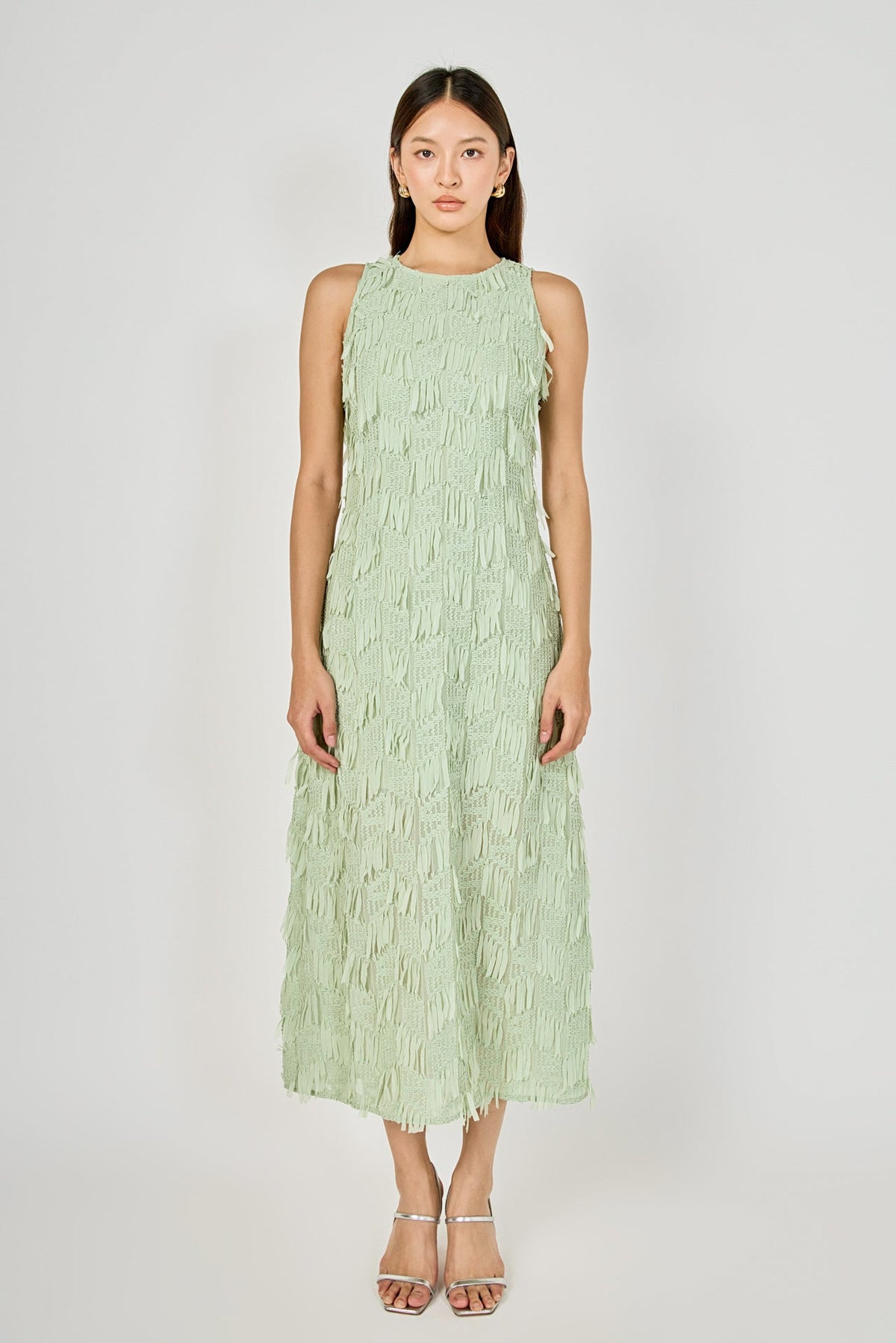 Endless Rose Featured | Textured Sleeveless Maxi Dress