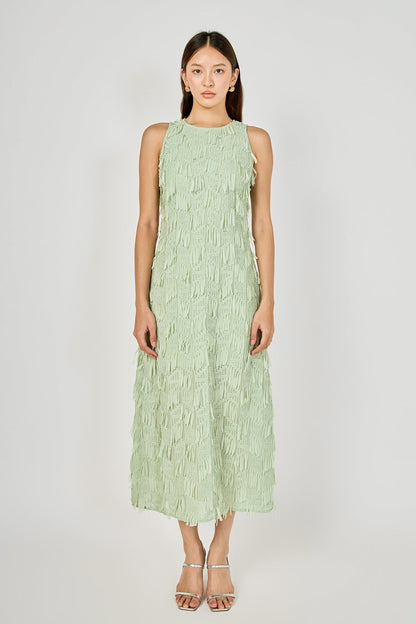 Endless Rose Featured | Textured Sleeveless Maxi Dress