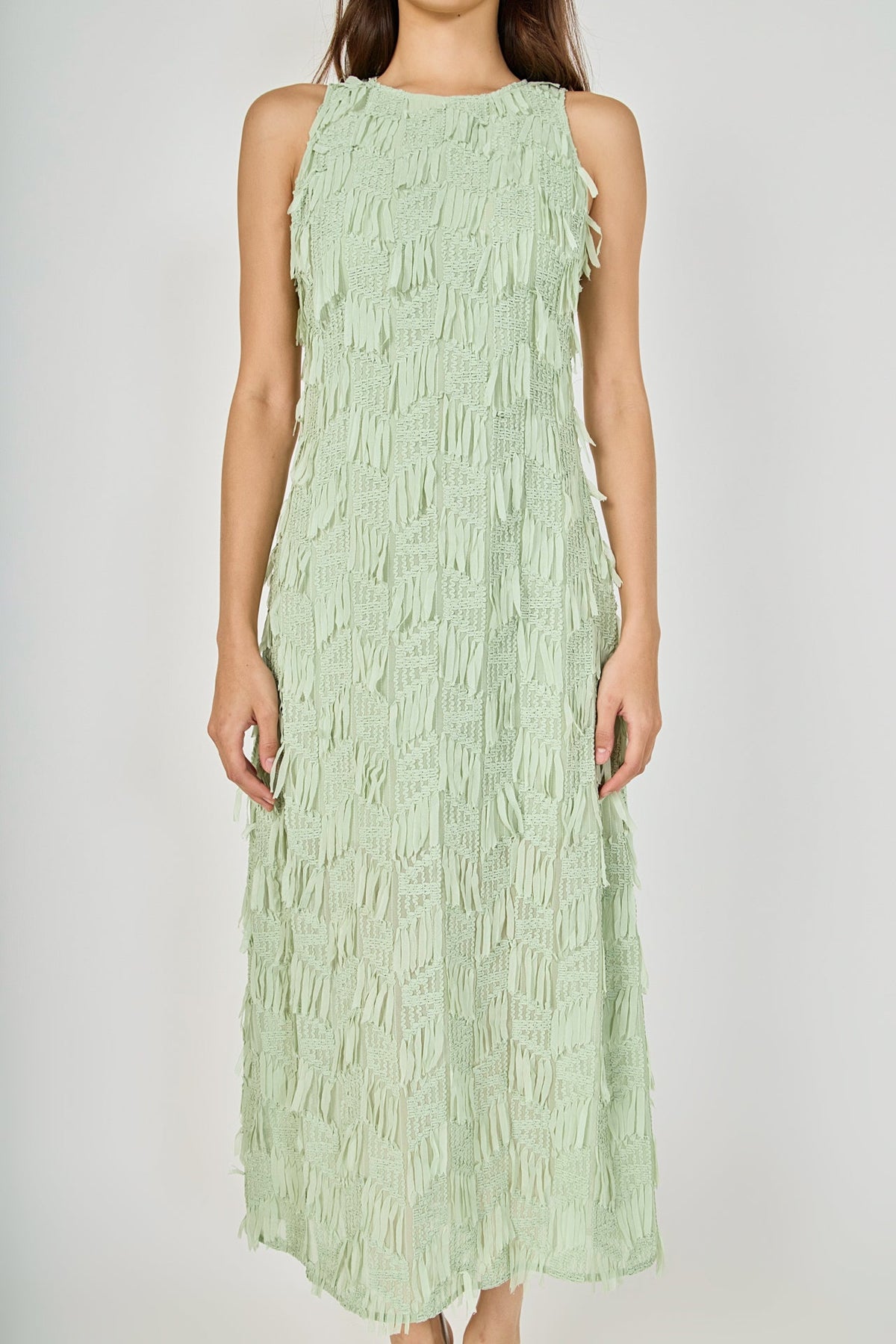 Endless Rose Featured | Textured Sleeveless Maxi Dress
