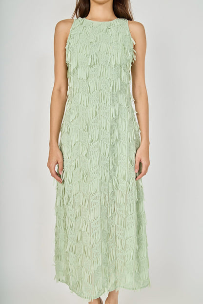 Endless Rose Featured | Textured Sleeveless Maxi Dress