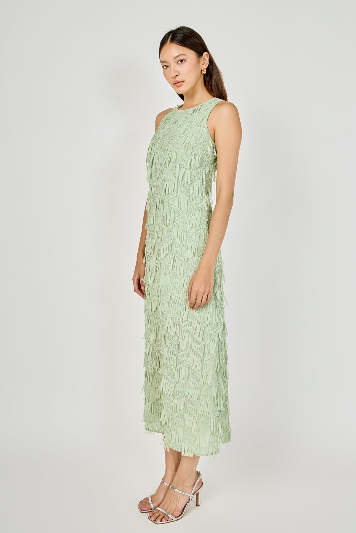 Endless Rose Featured | Textured Sleeveless Maxi Dress