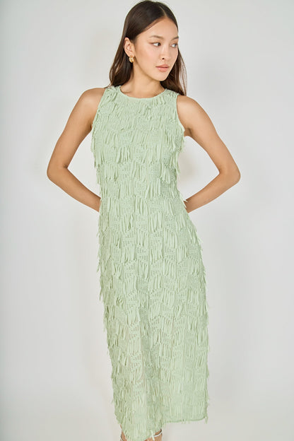 Endless Rose Featured | Textured Sleeveless Maxi Dress