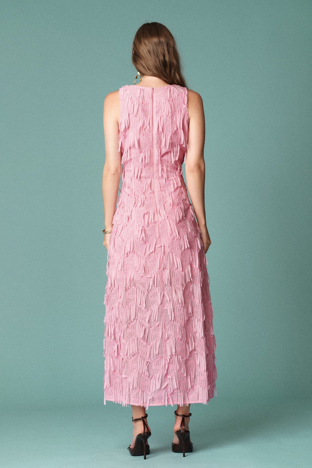 Endless Rose Featured | Textured Sleeveless Maxi Dress